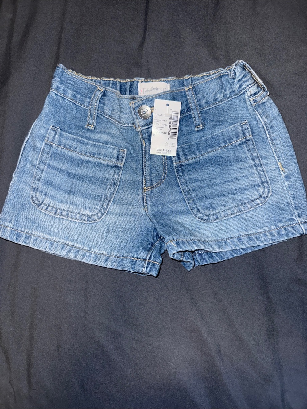The Children's Place Light Blue Denim Patch-Pocket Shorts